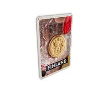 Femer Postal de chapa de viaje, 10 x 14 cm, diseño de ciervo de Finlandia