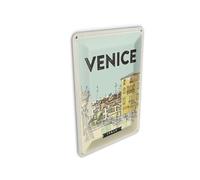 Femer Postal de chapa de viaje, 10 x 14 cm, diseño de Venecia Italia