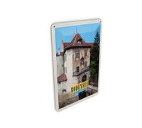 Femer Postal de chapa de viaje 10 x 14 cm Lago Constanza Alemania Merseburg Cartel