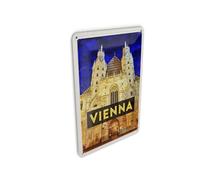 Femer Postal de chapa de viaje 10 x 14 cm Viena Austria cartel de la catedral de San Esteban