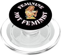 Feminine Not Feminist Homemaker Traditional Housewife Mom PopSockets PopGrip para MagSafe