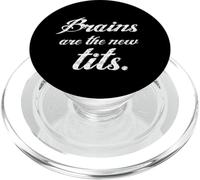 Feminismo Brains Are The New Tits Divertido Regalo Feminista PopSockets PopGrip para MagSafe