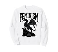 Feminismo Gótico Dragón Oscuro Fantasía Empoderamiento Fuer Sudadera