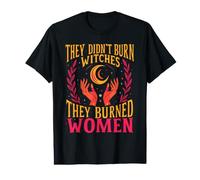 Feminismo No quemaron Brujas Quemaron Mujeres Halloween Camiseta gráfica económica