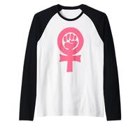 Feminismo Venus Puño Apretado Símbolo Derechos Mujeres Feminista Camiseta Manga Raglan