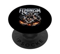 Feminismo Wolf Alpha PopSockets PopGrip Adhesivo