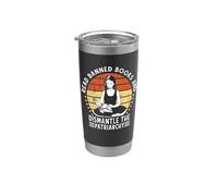 Feminist Women's Read Banned Books Dismantle the Patriarchy Vaso térmico de acero inoxidable de doble pared
