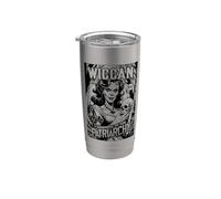 Feminista Bruja Despedida Patriarcado Wiccan Funny Magazine Vaso térmico de acero inoxidable de doble pared