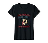 Feminista Chica Poder Amor Ferozmente Ríe en Voz Alta Liderar Siempre Camiseta
