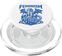 Feminista Dragón Feminismo Fantasía Empoderamiento Diseño Gráfico PopSockets PopGrip para MagSafe
