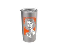 Feminista enojado No divertido Feminismo Divertido Mujer Pop Art Vaso térmico de acero inoxidable de doble pared