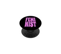 Feminista Feminista Género Símbolo Igualdad Feminismo Patrón Rosa PopSockets PopGrip Adhesivo