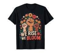 Feminista Flor Puño Levantado Justicia Social Movimiento Igualdad Camiseta