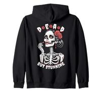 Feminista Halloween Muerta Pero Impresionante Mujer Zombi gótica Sudadera con Capucha