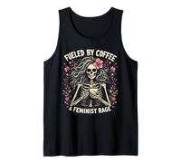 Feminista impulsada por el esqueleto del café Pro Choice Rage Feminismo Camiseta sin Mangas