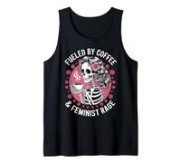 Feminista impulsada por el esqueleto del café Pro Choice Rage Feminismo Camiseta sin Mangas