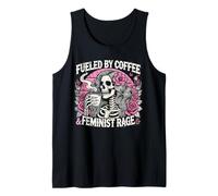 Feminista impulsada por el esqueleto del café Pro Choice Rage Feminismo Camiseta sin Mangas