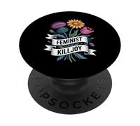 Feminista liberal enojada Killjoy Derechos de las mujeres Feminismo PopSockets PopGrip Adhesivo