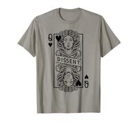 Feminista Medusa Queen of Hearts Dissent Vintage Jugando Card Camiseta