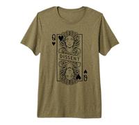 Feminista Medusa Queen of Hearts Dissent Vintage Jugando Card Camiseta Premium