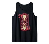 Feminista Medusa Queen of Hearts Dissent Vintage Jugando Card Camiseta sin Mangas