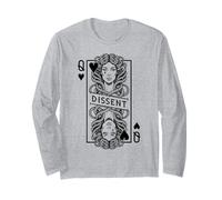 Feminista Medusa Queen of Hearts Dissent Vintage Jugando Card Manga Larga