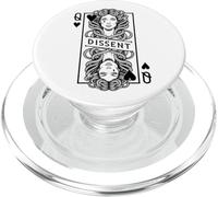 Feminista Medusa Queen of Hearts Dissent Vintage Jugando Card PopSockets PopGrip para MagSafe
