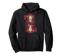 Feminista Medusa Queen of Hearts Dissent Vintage Jugando Card Sudadera con Capucha