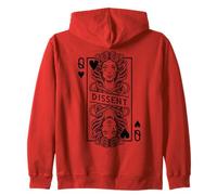 Feminista Medusa Queen of Hearts Dissent Vintage Jugando Card Sudadera con Capucha