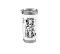 Feminista Medusa Queen Of Hearts Dissent Vintage Jugando Card Vaso térmico de acero inoxidable de doble pared