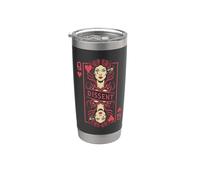 Feminista Medusa Queen Of Hearts Dissent Vintage Jugando Card Vaso térmico de acero inoxidable de doble pared
