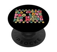 Feminista Pro Choice Amor Ciencia Mujeres Feminismo Groovy PopSockets PopGrip Adhesivo