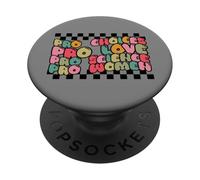 Feminista Pro Choice Amor Ciencia Mujeres Feminismo Groovy PopSockets PopGrip Adhesivo