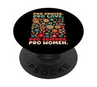 Feminista Pro Choice Love Science Mujeres Feminismo Retro PopSockets PopGrip Adhesivo