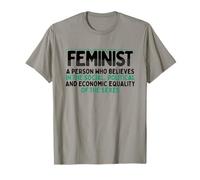 Feminista Social Política Igualdad Económica Sexos Feminismo Camiseta