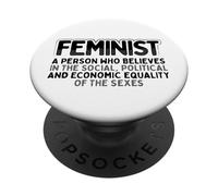 Feminista Social Política Igualdad Económica Sexos Feminismo PopSockets PopGrip Adhesivo