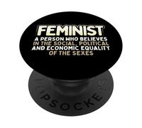 Feminista Social Política Igualdad Económica Sexos Feminismo PopSockets PopGrip Adhesivo