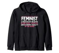 Feminista Social Política Igualdad Económica Sexos Feminismo Sudadera con Capucha