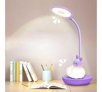 FemKey Lampara Escritorio Niña, Flexo LED Escritorio 3 Modos de Luz con 5 Brillos, Lampara de Mesa Táctil, Lampara Lectura para Niños,Luz Escritorio Kawaii (púrpura)