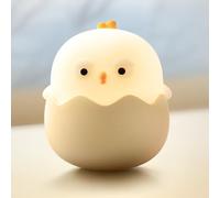 FemKey Luz Nocturna Infantil, Luz de Bebé USB con Control Táctil, LED Lámpara de Noche de Silicona para Bebé con 7 Colores RGB Modos y Ajuste de Brillo, Lampara de Pollito Ideal para Niños y Bebés