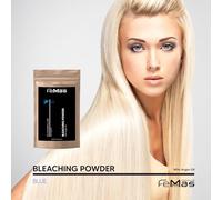 FemMas Polvo de blanqueo azul 500 g I Polvo de blanqueamiento con tecnología Plex y aceite de argán I decolorante uniforme I Ultra fuerte y libre de polvo I Hair Bleach para aclarar hasta 9 tonos