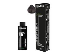 Femmas Set de tinte de pelo rubio medio ceniza 7.11 I Hair Color Cream 100 ml + crema de óxido 100 ml 6% I coloración permanente del cabello + desarrollador I Suave y duradero I Tinte de pelo de salón