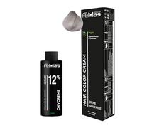 Femmas Set de tinte para el cabello extra rubio platino perla ceniza 12.81 I Hair Color Cream 100 ml + crema de óxido 100 ml 12% I coloración permanente del cabello + desarrollador I Suave y duradero