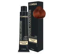 FemMas Tinte de pelo rubio claro cobre 8,4 I Crema profesional tinte para el cabello con aceite de argán, queratina y ceramidas I Como coloración permanente o tinte para obtener resultados de color