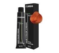 FemMas Tinte de pelo rubio medio cobre intenso 7,44 I crema tinte para el cabello con aceite de argán, queratina y ceramidas, coloración permanente del cabello o tinte para resultados de color