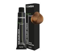 FemMas Tinte de pelo rubio medio dorado 7.3 I Crema profesional tinte para el cabello con aceite de argán, queratina y ceramidas I Como coloración permanente o tinte para obtener resultados de color