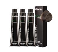 FemMas Tinte para el cabello 3x Rubio Oscuro Ceniza Intensivo 6.11 | Crema colorante con aceite de argán, queratina y ceramidas | Coloración duradera o tinte para resultados de color brillantes | 100