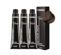 FemMas Tinte para el cabello 3x Rubio Oscuro Frío 6.01 I Crema colorante con aceite de argán, queratina y ceramidas I Como tinte permanente o tonalidad para resultados de color brillantes y duraderos