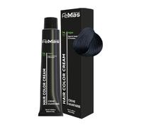 FemMas - Tinte para el cabello azul negro 1.1 | Crema colorante con aceite de argán, queratina y ceramidas | Como tinte permanente o tonalidad para resultados de color brillantes y duraderos | 100 ml