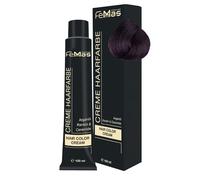 FemMas Tinte para el cabello castaño medio violeta 4.2 I crema tinte para el cabello con aceite de argán, queratina y ceramidas I Como coloración permanente del cabello o tinte para resultados de